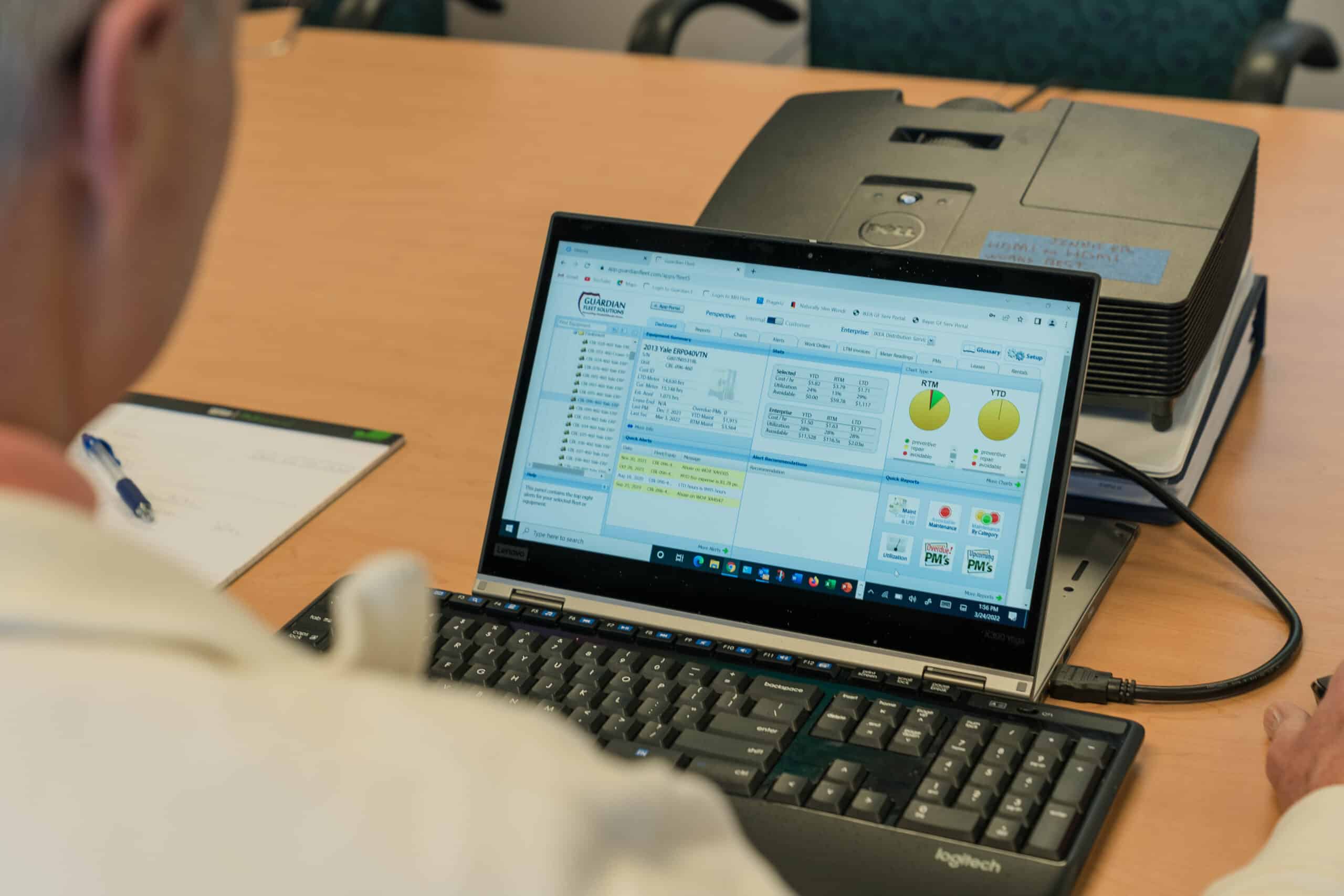 Guardian Fleet App on laptop - DSC05461